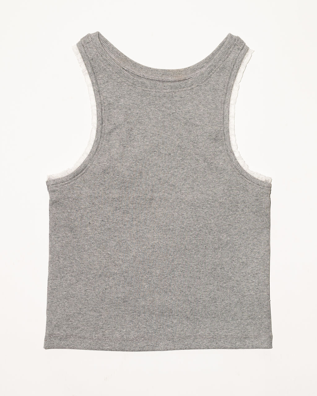 Dual-neckline ribbed tank
