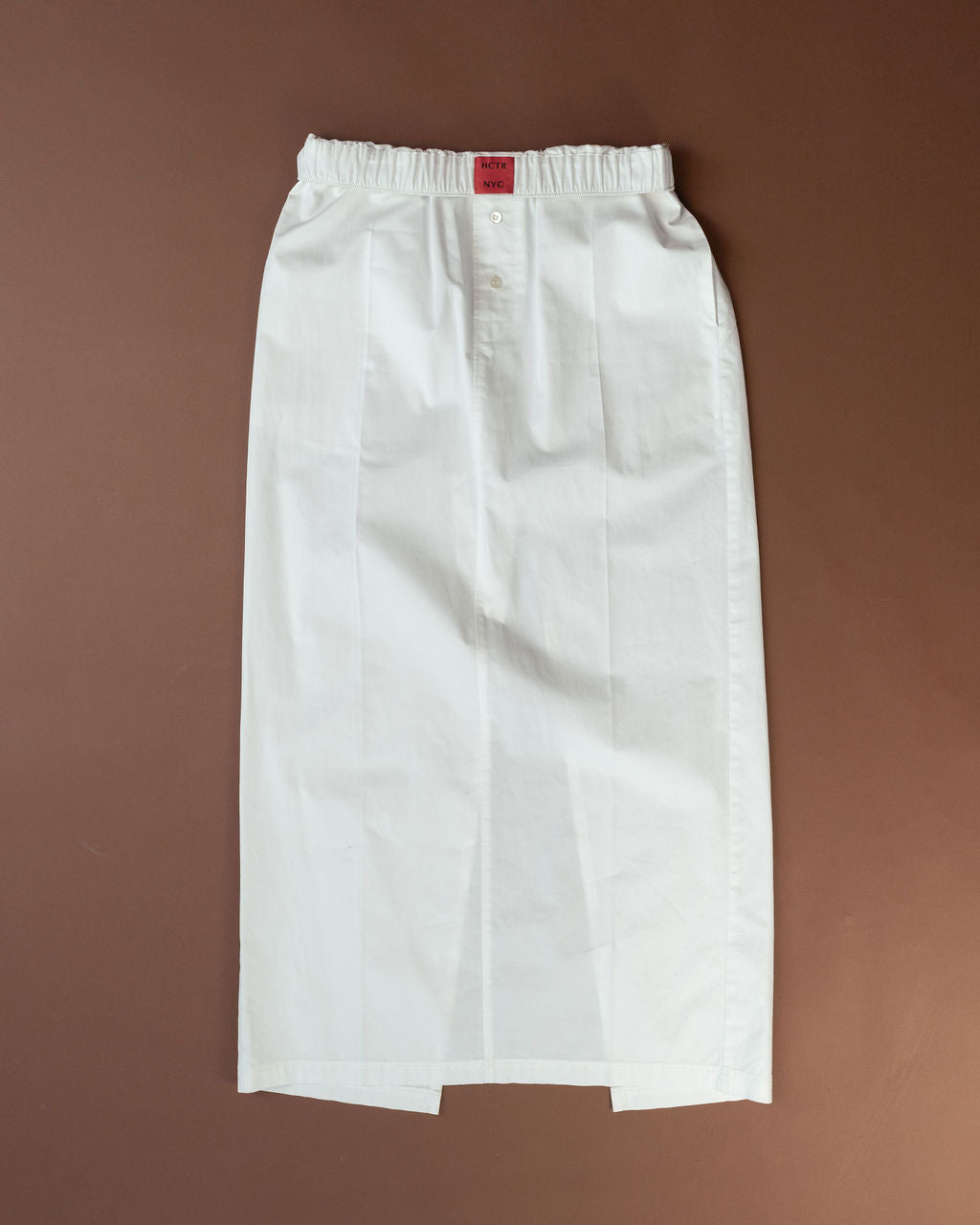 Long poplin boxer skirt
