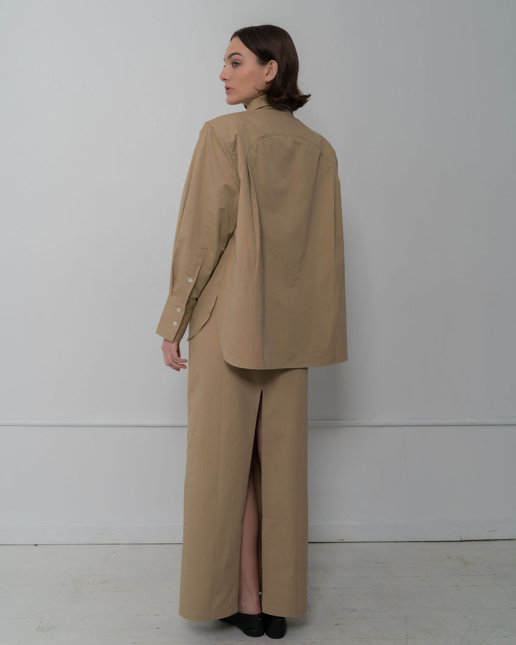 Oversized poplin button down