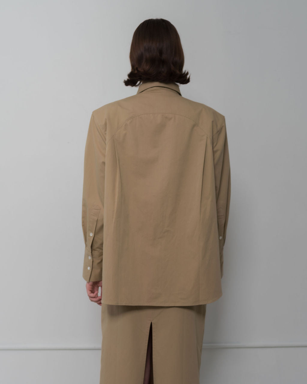 Oversized poplin button down