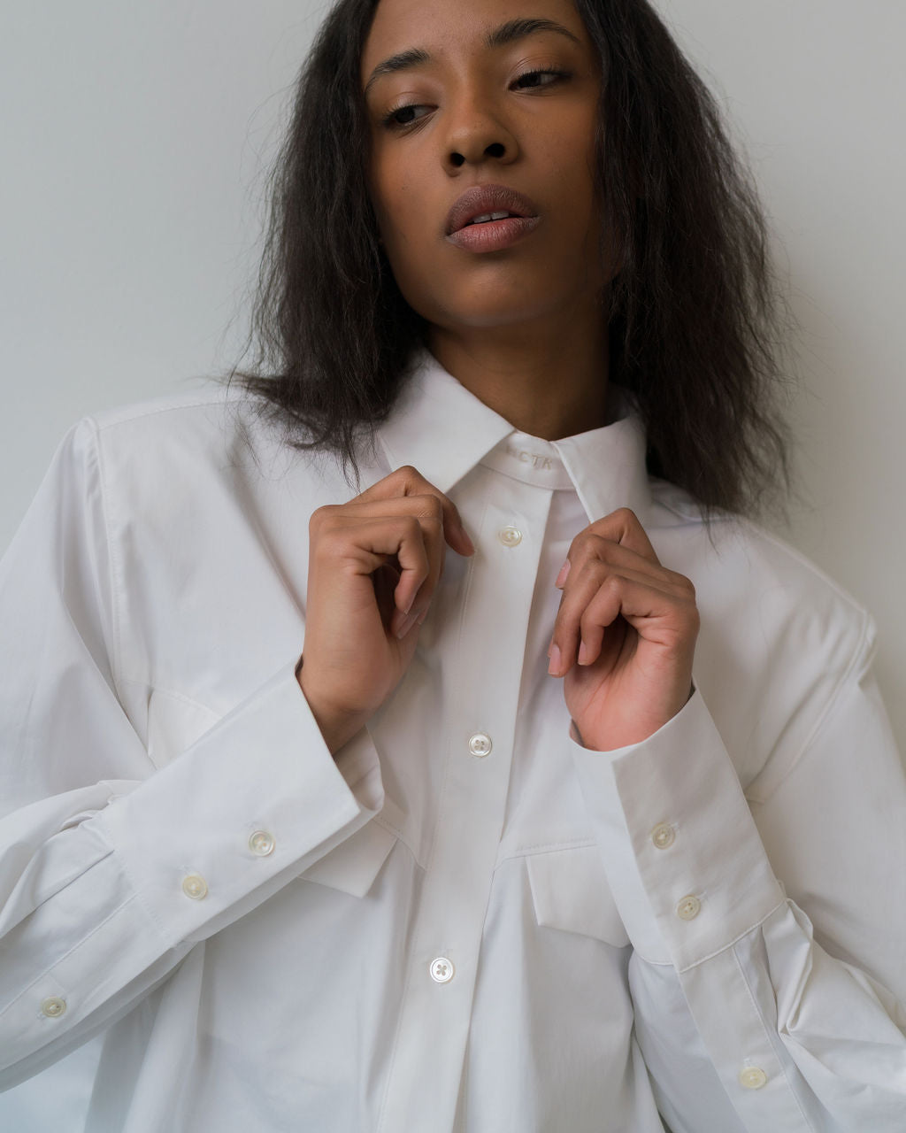 Oversized poplin button down