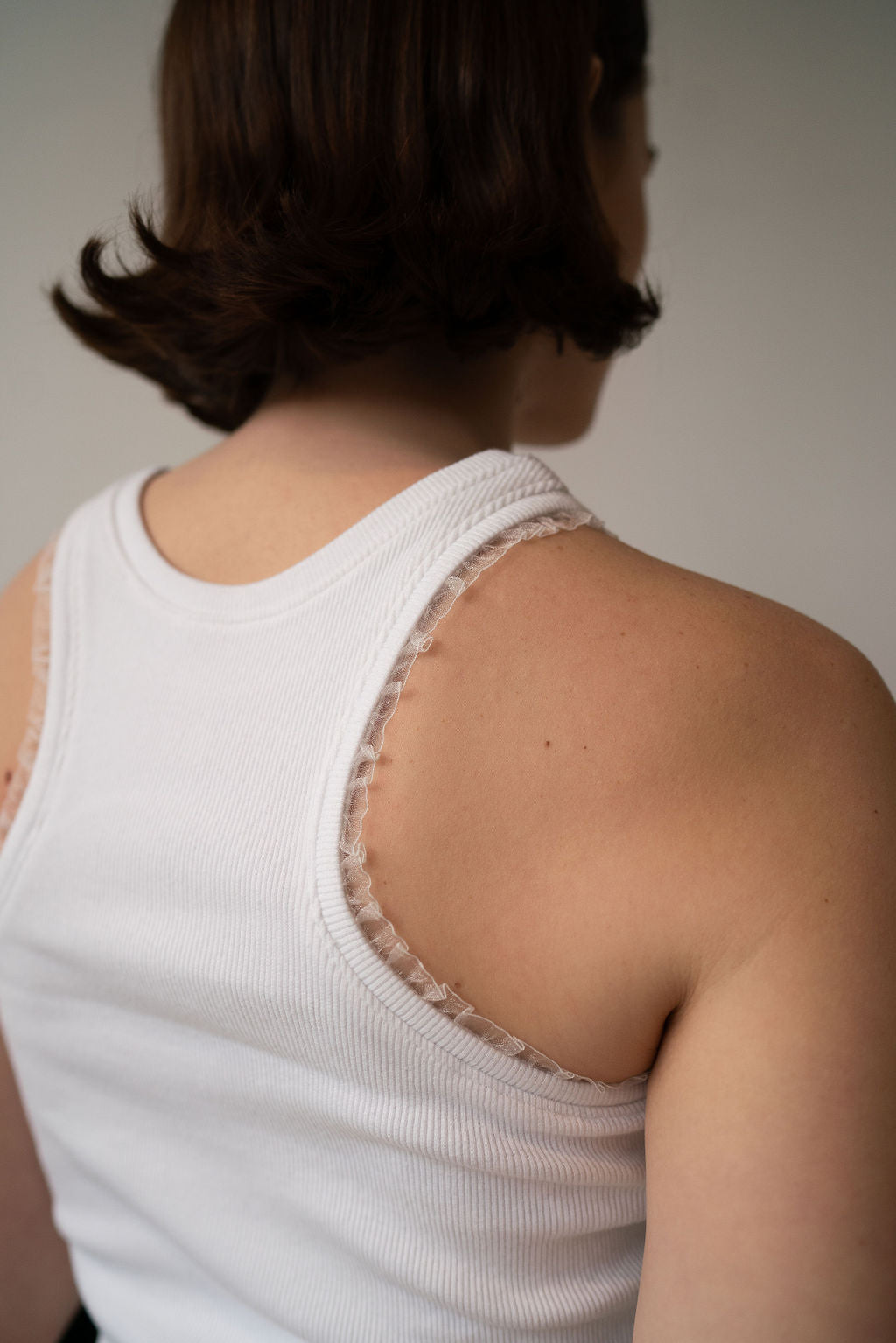 Dual-neckline ribbed tank