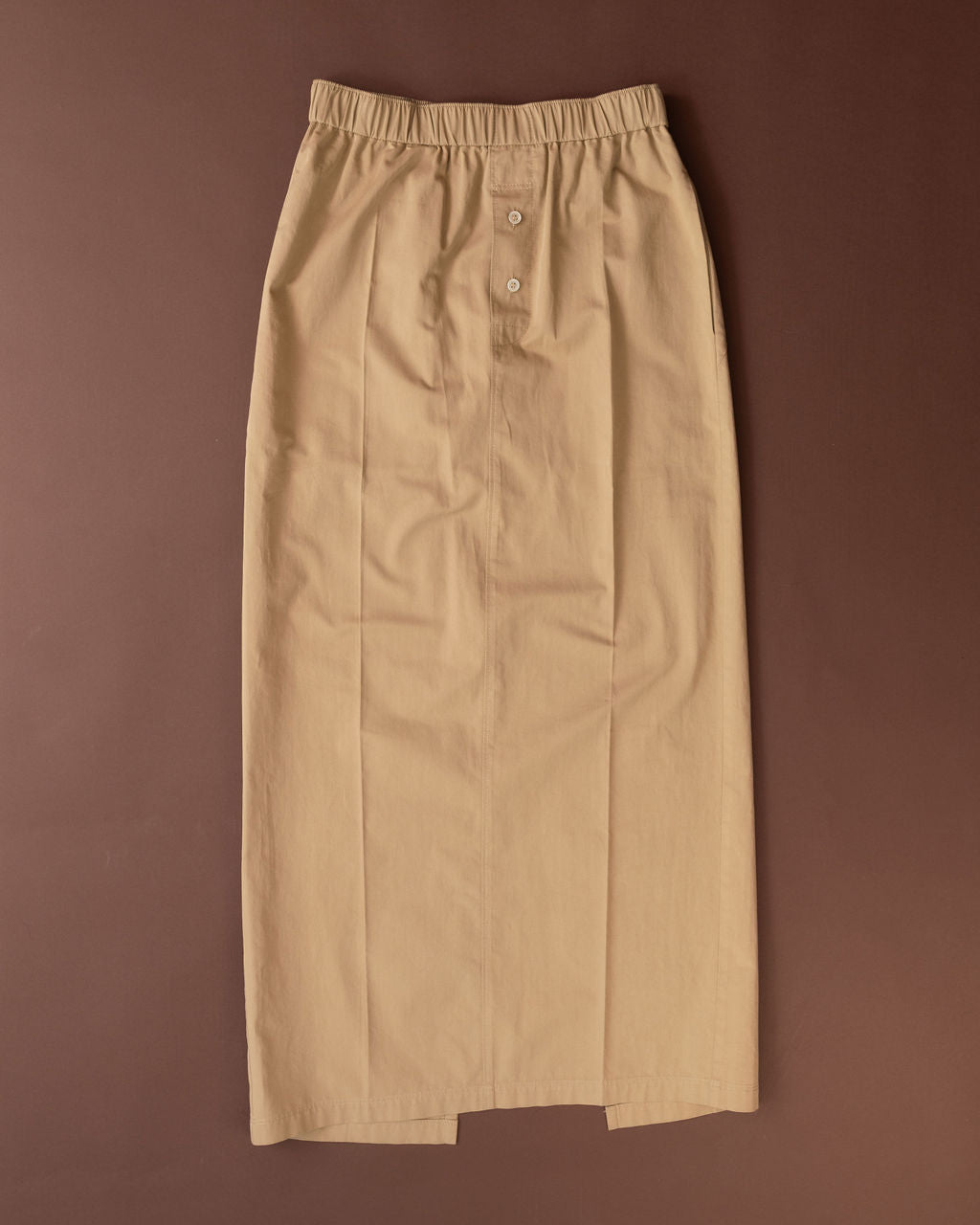 Long poplin boxer skirt